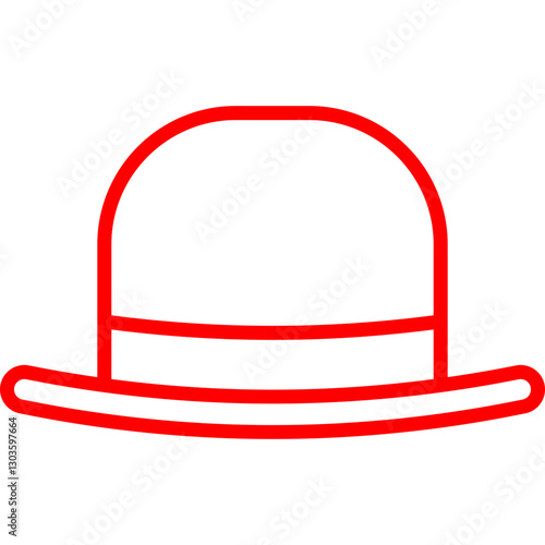 Hat I single vector icon illustration