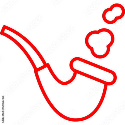 Smoking Pipe single vector icon illustration