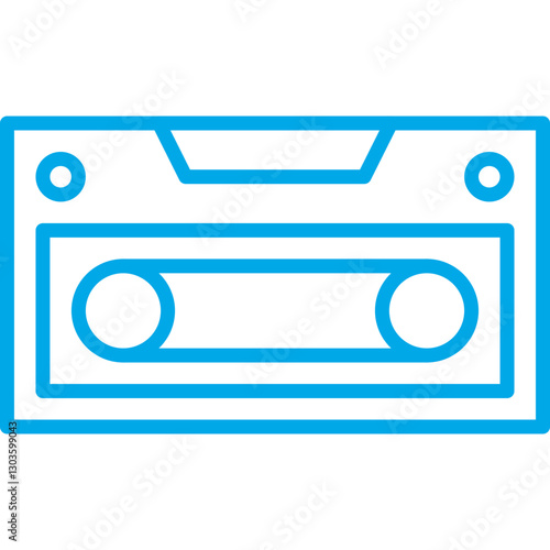 Casette single vector icon illustration