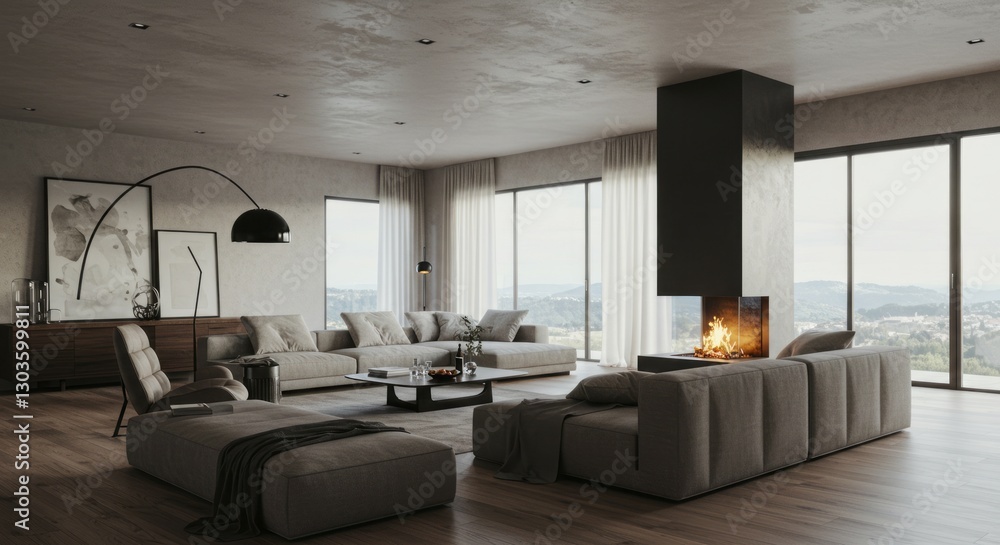 Fototapeta premium luxury home in the morning