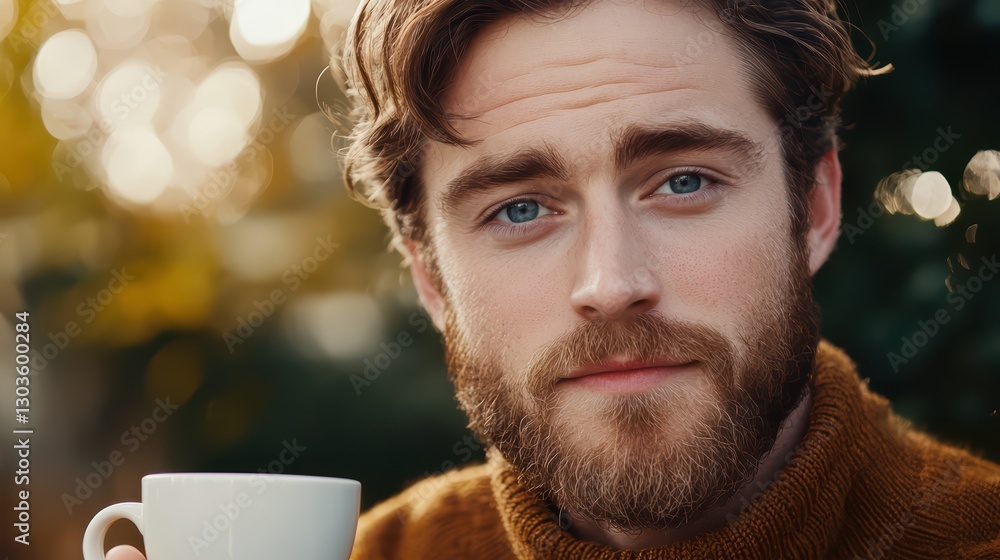 Business Owner Reviewing Tax Expenses Amid Chaos in a Cozy Outdoor Setting with a Coffee Cup Business Owner Reviewing Tax Expenses Amid Chaos in a Cozy Outdoor Setting with a Coffee Cup