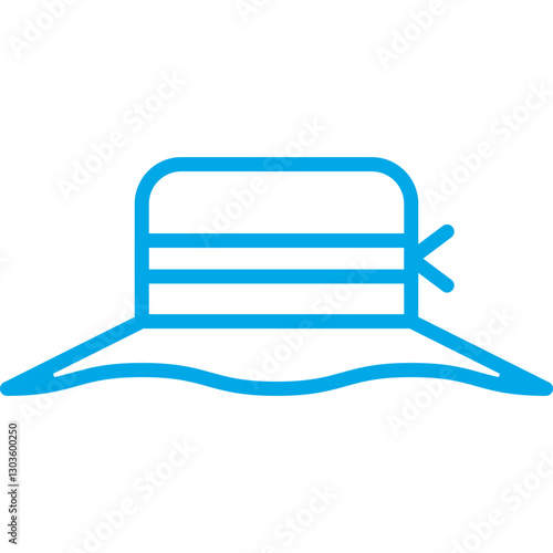 Women's Hat single vector icon illustration