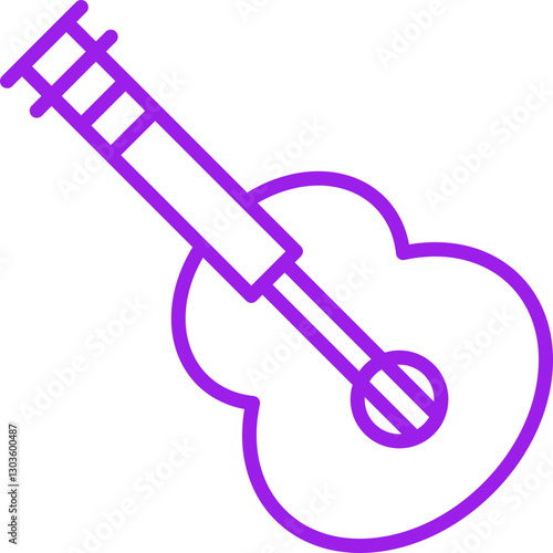 Guitar single vector icon illustration
