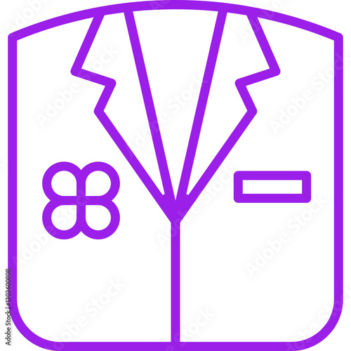 Suit single vector icon illustration