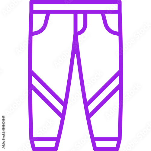 Trousers single vector icon illustration
