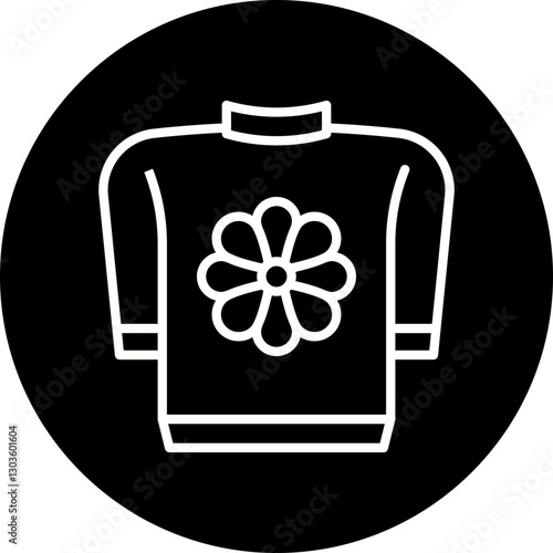 Sweater single vector icon illustration