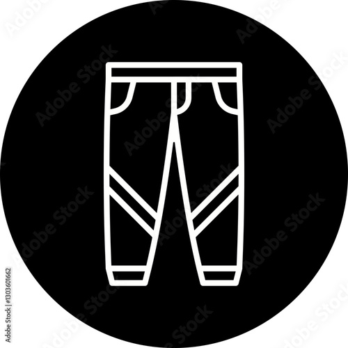 Trousers single vector icon illustration