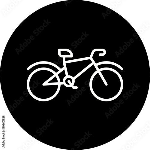 Bicycle I single vector icon illustration