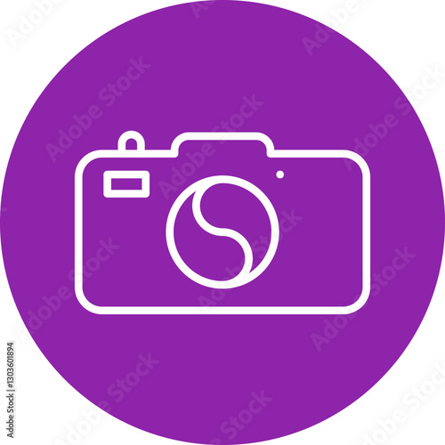 Camera single vector icon illustration