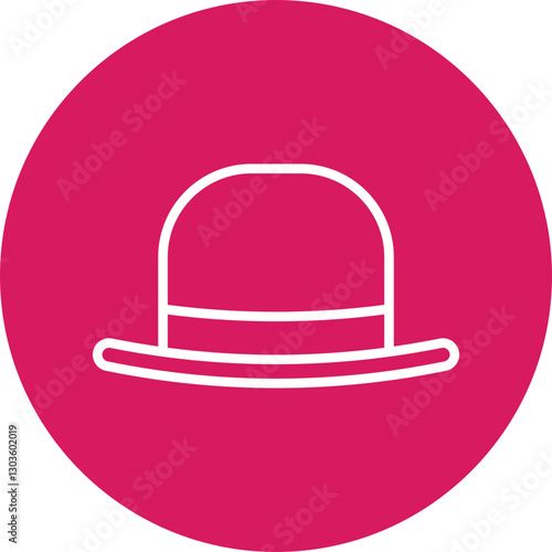 Hat I single vector icon illustration