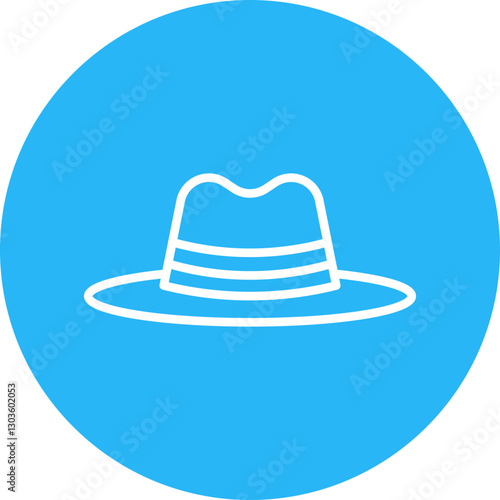 Hat II single vector icon illustration