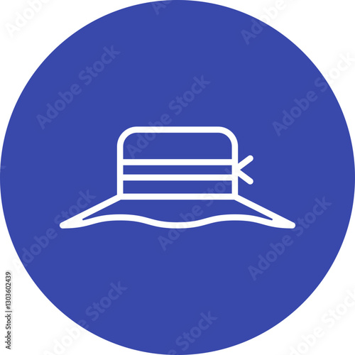 Women's Hat single vector icon illustration