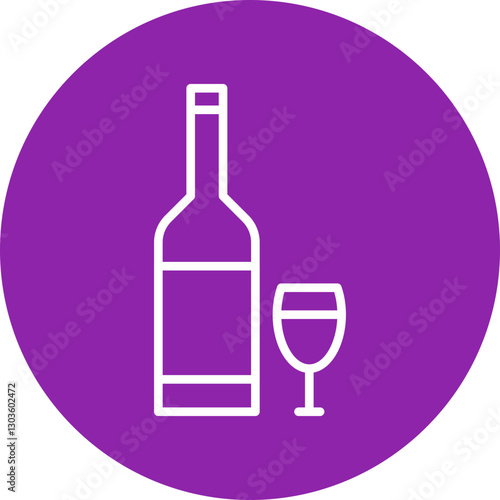 Alcohol single vector icon illustration