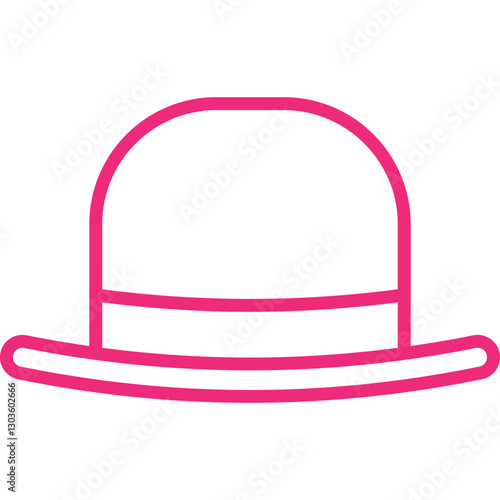 Hat I single vector icon illustration