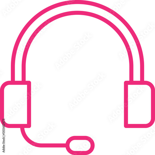 Headphones single vector icon illustration