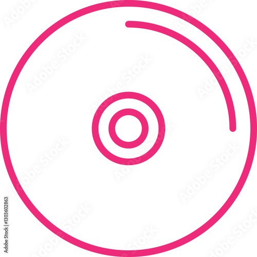 Music CD single vector icon illustration