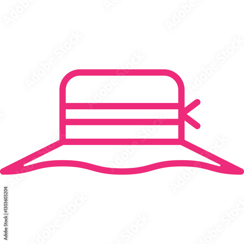 Women's Hat single vector icon illustration