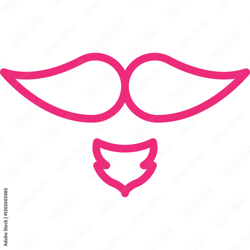 Beard and Moustache I single vector icon illustration Beard and Moustache I single vector icon illustration