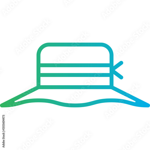 Women's Hat single vector icon illustration