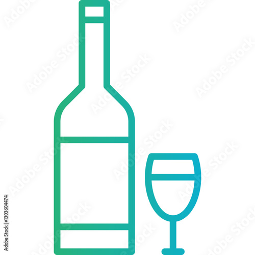 Alcohol single vector icon illustration