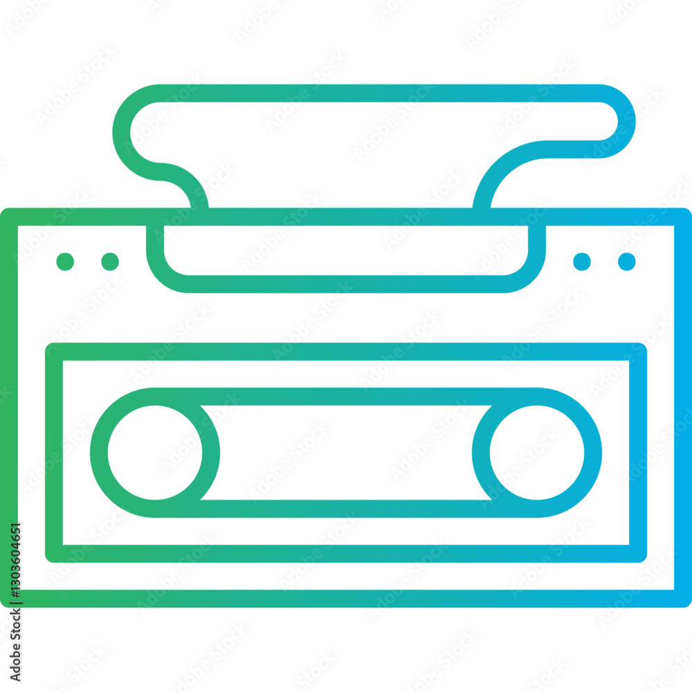 Obraz premium Casette Player single vector icon illustration