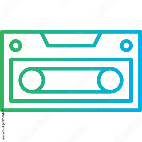 Casette single vector icon illustration