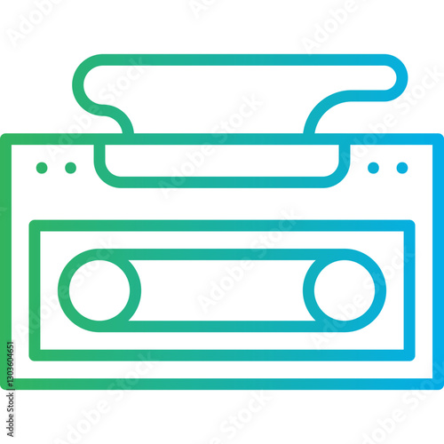 Casette Player single vector icon illustration