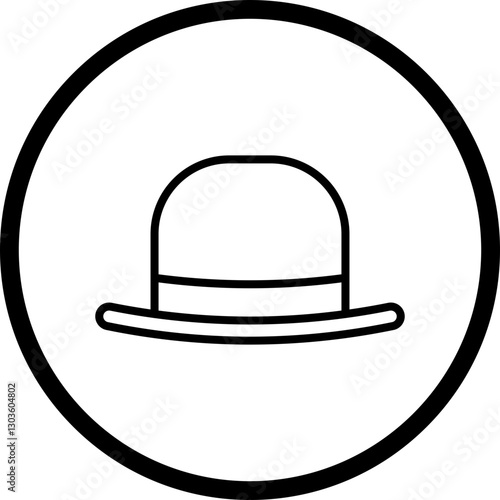 Hat I single vector icon illustration