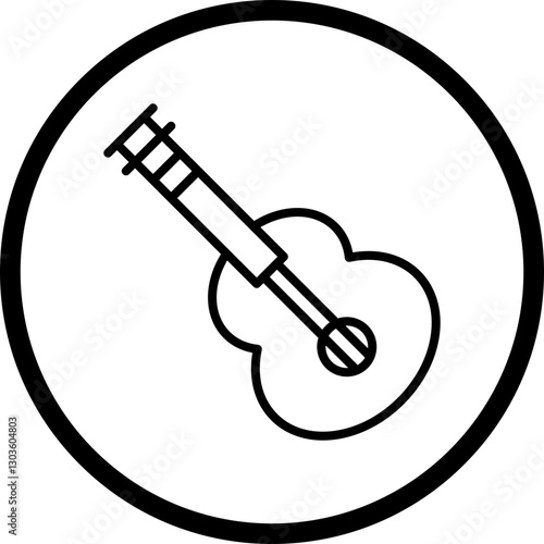Guitar single vector icon illustration
