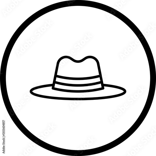 Hat II single vector icon illustration