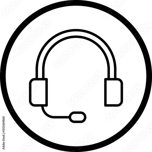 Headphones single vector icon illustration
