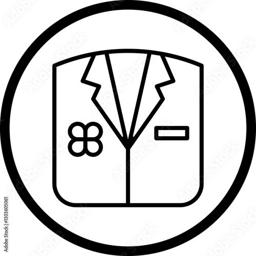 Suit single vector icon illustration