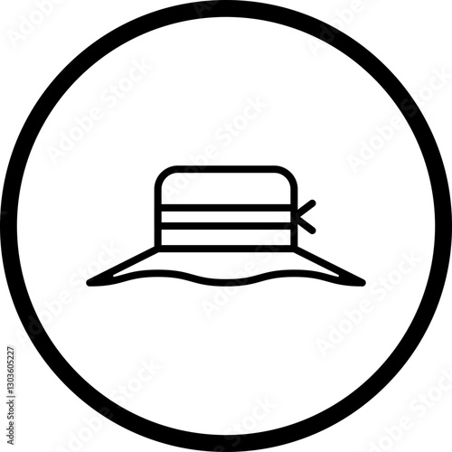 Women's Hat single vector icon illustration