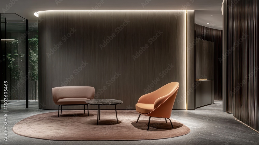 Fototapeta premium Elegant Modern Office Lounge Interior Design