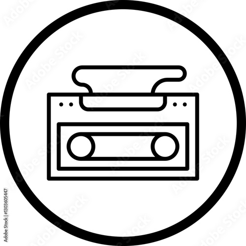 Casette Player single vector icon illustration
