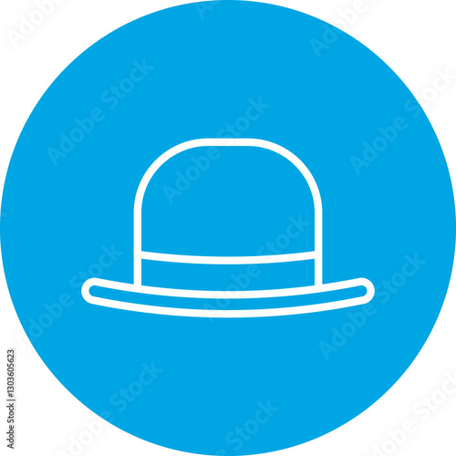 Hat I single vector icon illustration