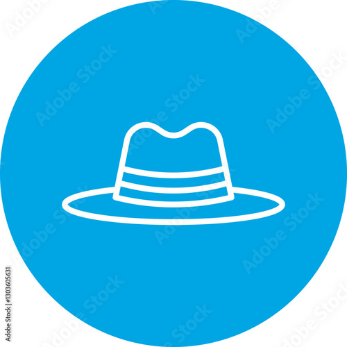 Hat II single vector icon illustration