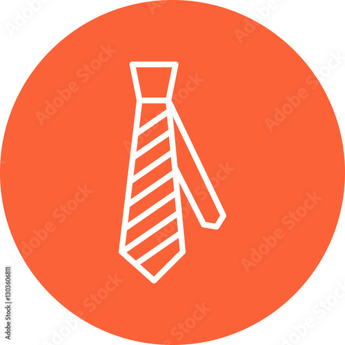 Tie single vector icon illustration