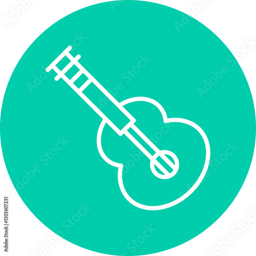 Guitar single vector icon illustration