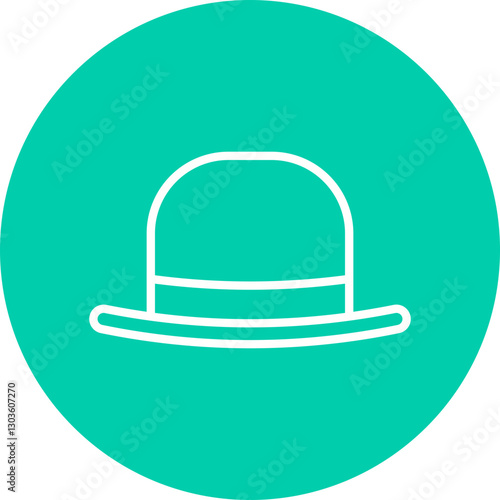 Hat I single vector icon illustration