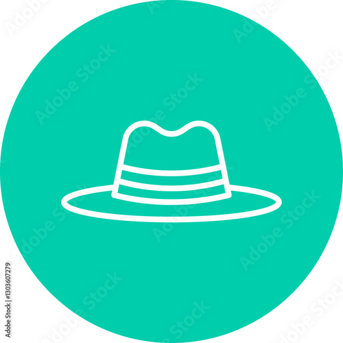 Hat II single vector icon illustration