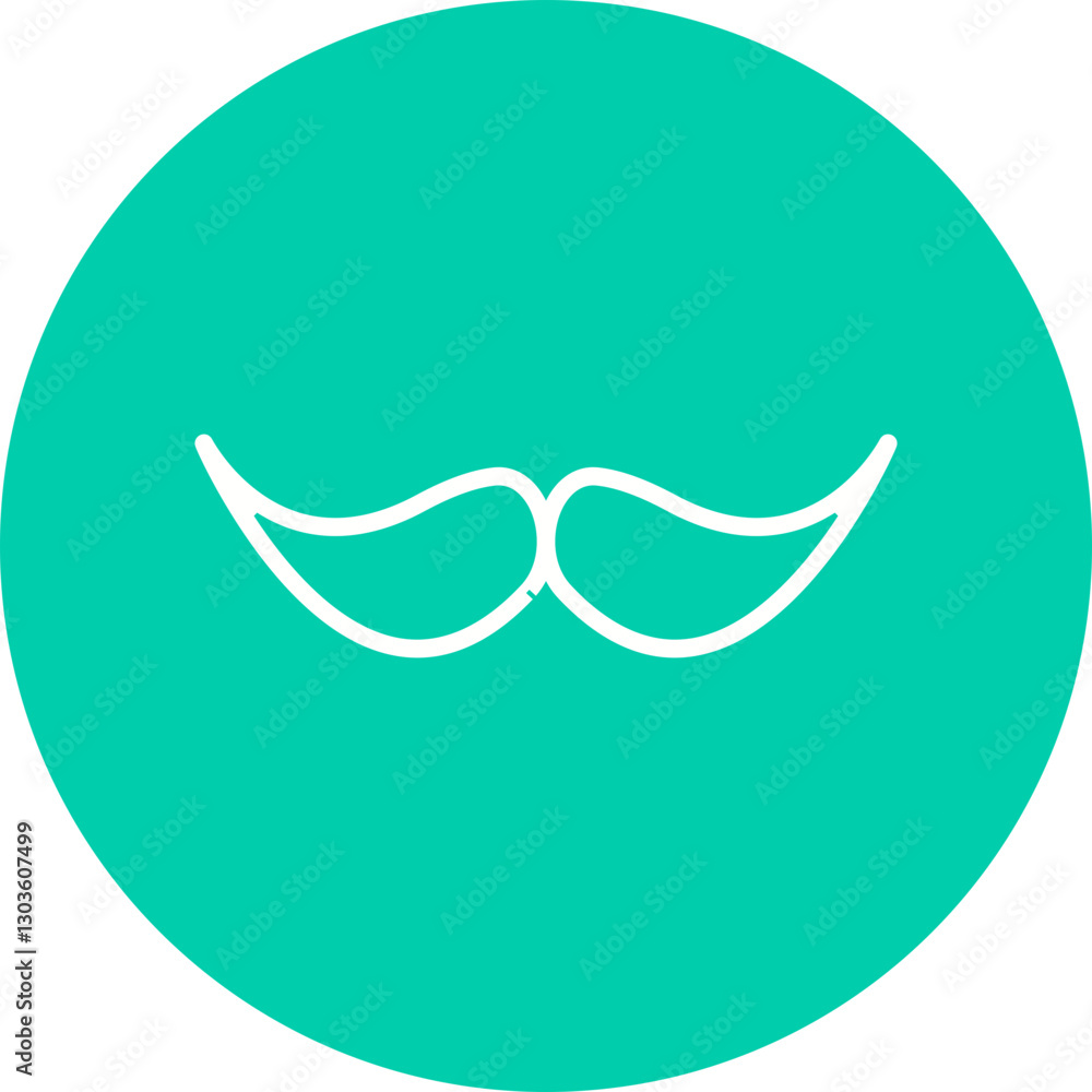 Moustache II single vector icon illustration Moustache II single vector icon illustration