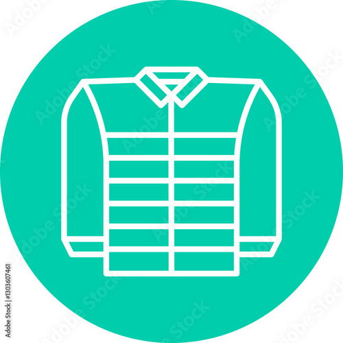 Jacket single vector icon illustration