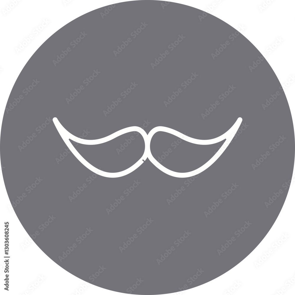 Moustache II single vector icon illustration Moustache II single vector icon illustration