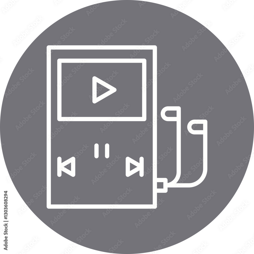 Music Player single vector icon illustration Music Player single vector icon illustration
