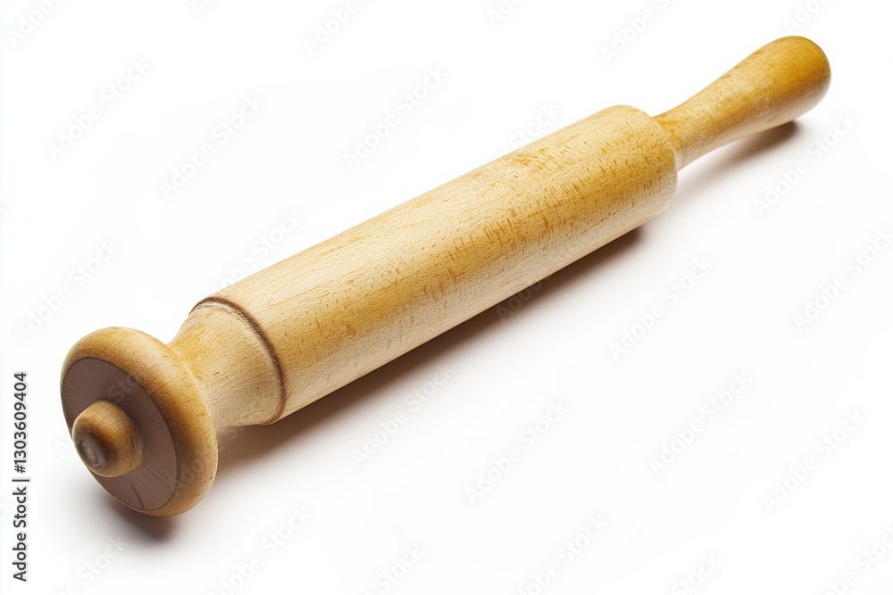 Crafting moments in the kitchen with a classic wooden rolling pin on a bright countertop isolated on transparent background Crafting moments in the kitchen with a classic wooden rolling pin on a bright countertop isolated on transparent background