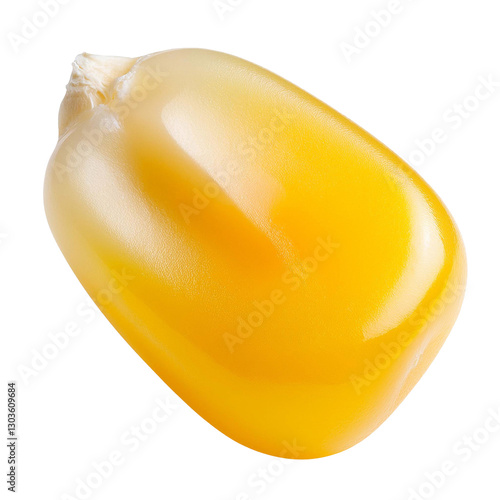 Single corn kernel isolated on transparent background