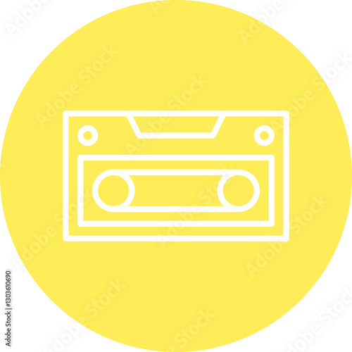 Casette single vector icon illustration