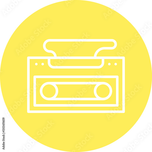 Casette Player single vector icon illustration