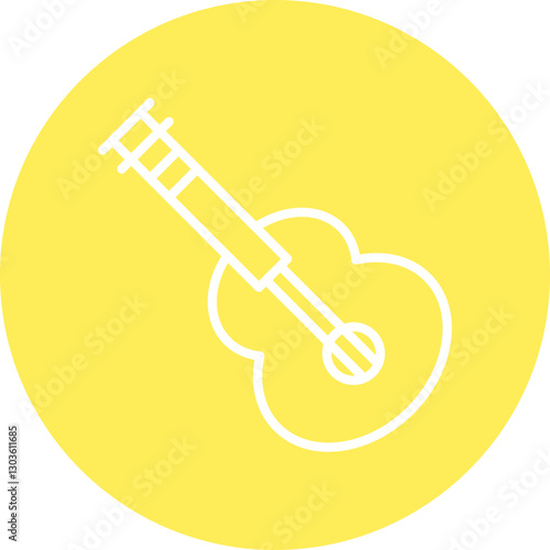 Guitar single vector icon illustration